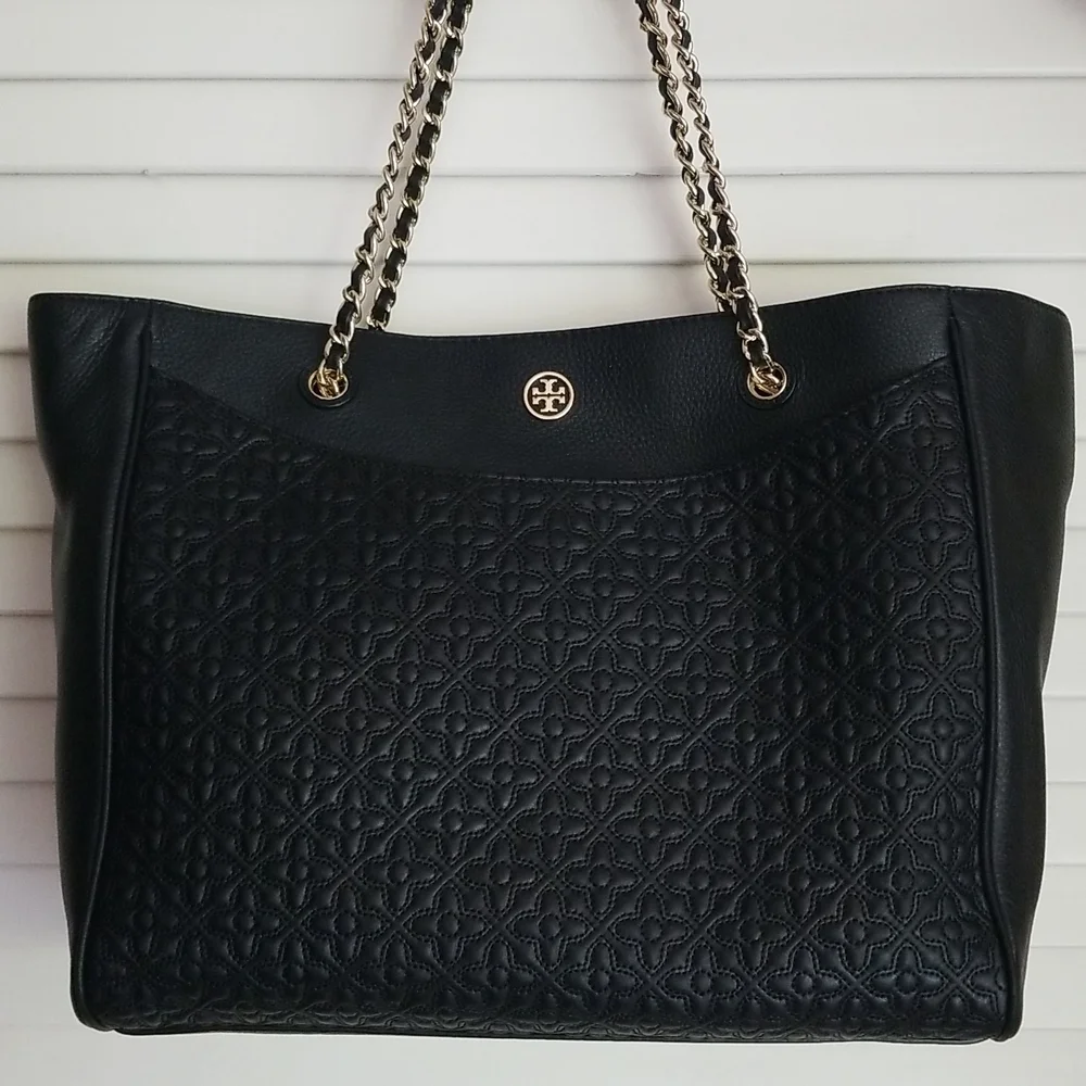 nwt Tory Burch Bryant East West Large Quilted Leather Tote